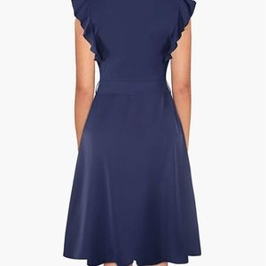 4510404 Navy Front Button Dress